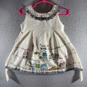 3120 | Lourdes City Dress Floral Boho Peasant Cottagecore Baby Girls 18M